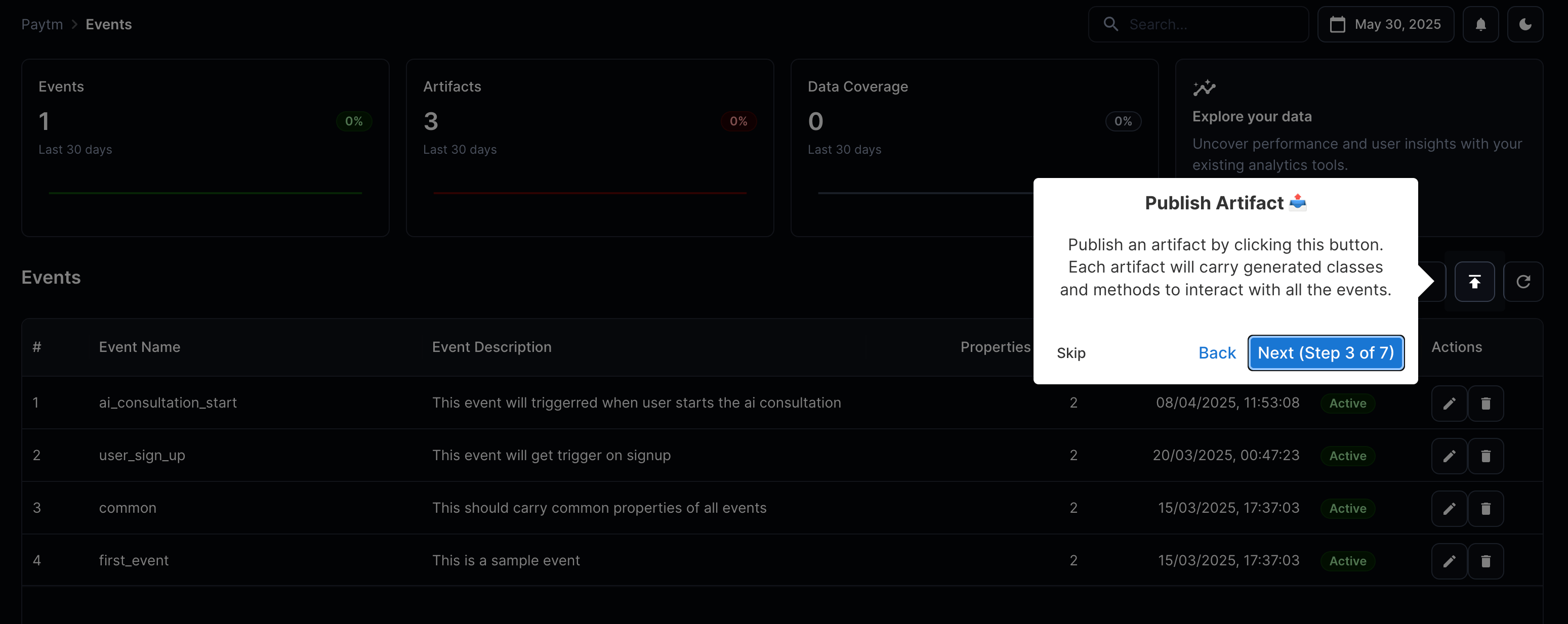 Publish Artifact Start